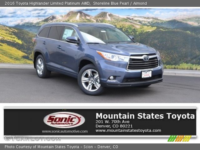 2016 Toyota Highlander Limited Platinum AWD in Shoreline Blue Pearl