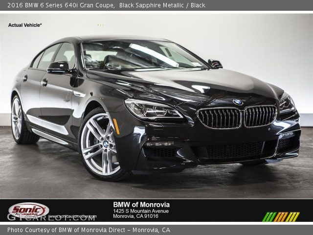 2016 BMW 6 Series 640i Gran Coupe in Black Sapphire Metallic