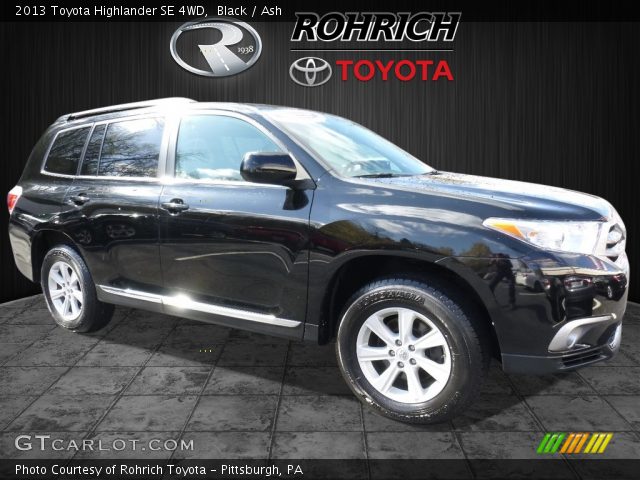 2013 Toyota Highlander SE 4WD in Black