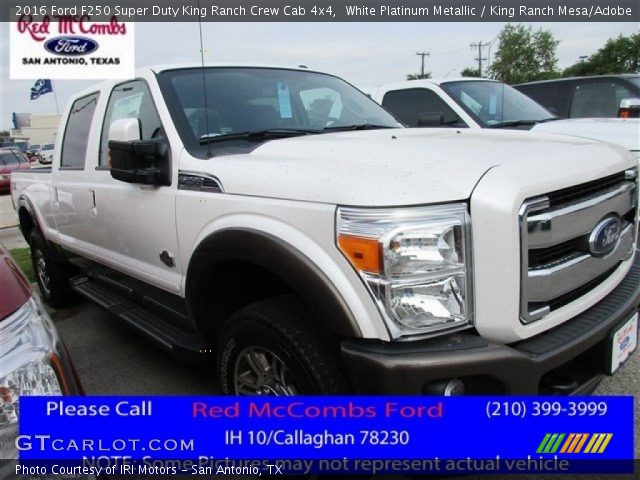 2016 Ford F250 Super Duty King Ranch Crew Cab 4x4 in White Platinum Metallic