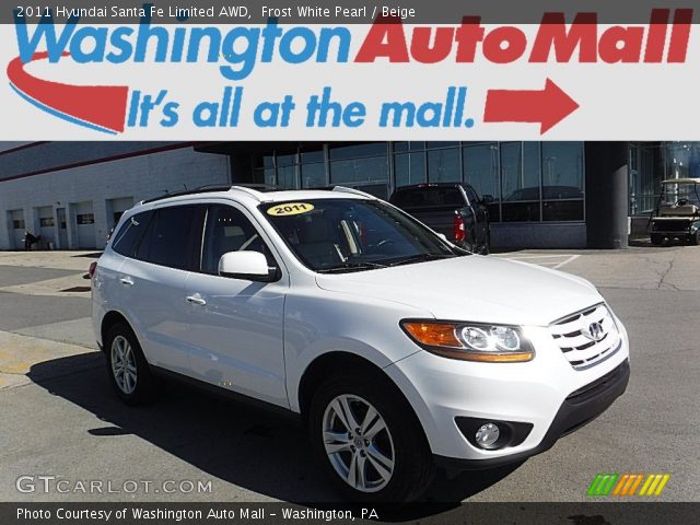 2011 Hyundai Santa Fe Limited AWD in Frost White Pearl