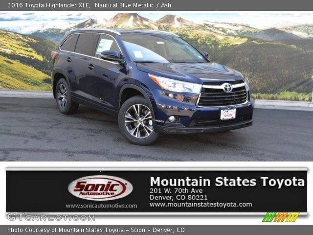 2016 Toyota Highlander XLE in Nautical Blue Metallic