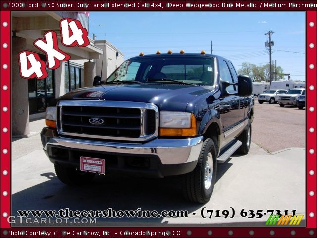 2000 Ford F250 Super Duty Lariat Extended Cab 4x4 in Deep Wedgewood Blue Metallic