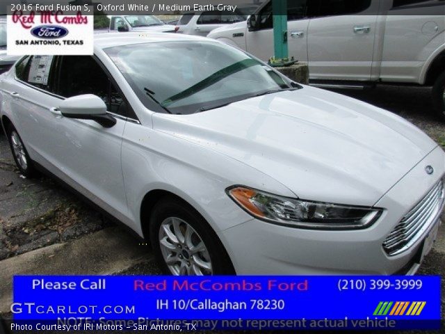 2016 Ford Fusion S in Oxford White