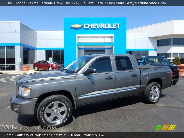 2008 Dodge Dakota Laramie Crew Cab 4x4 in Brilliant Black
