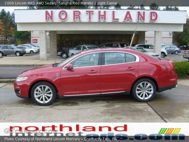2009 Lincoln MKS AWD Sedan in Sangria Red Metallic
