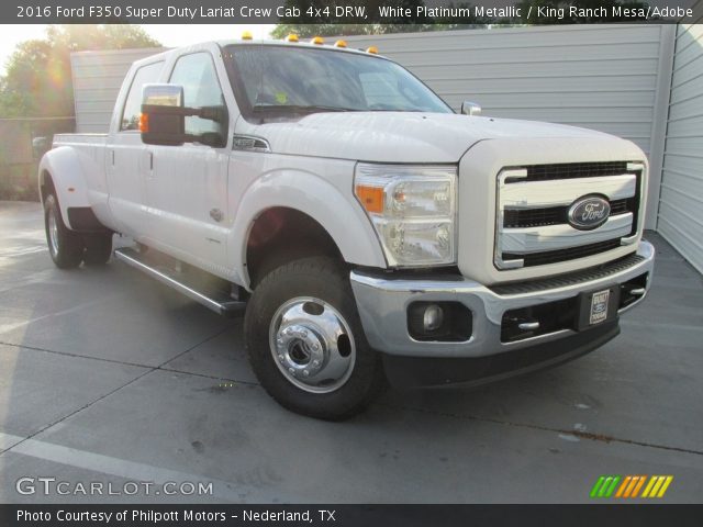 2016 Ford F350 Super Duty Lariat Crew Cab 4x4 DRW in White Platinum Metallic