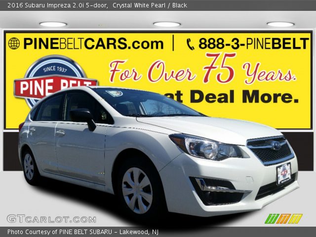 2016 Subaru Impreza 2.0i 5-door in Crystal White Pearl