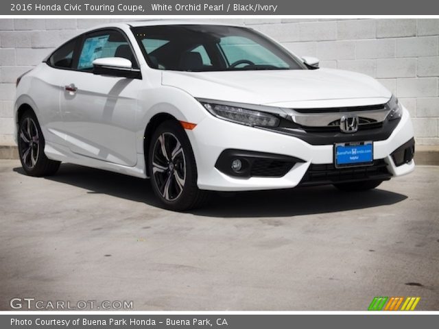 2016 Honda Civic Touring Coupe in White Orchid Pearl