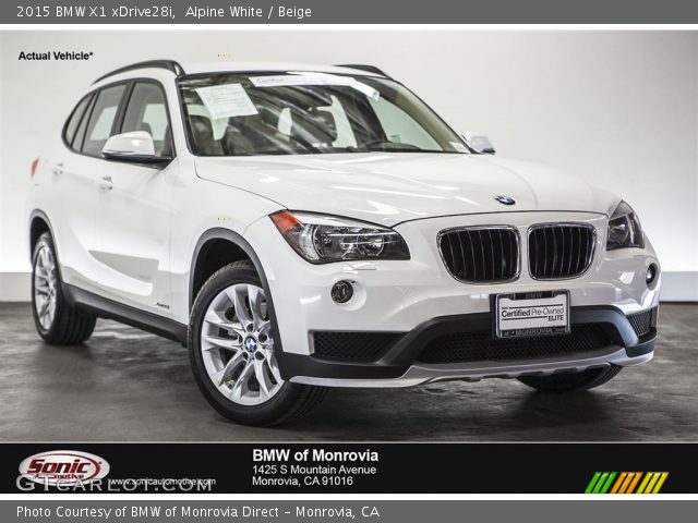 2015 BMW X1 xDrive28i in Alpine White