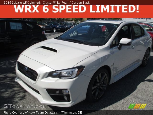 2016 Subaru WRX Limited in Crystal White Pearl