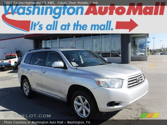 2009 Toyota Highlander V6 4WD in Classic Silver Metallic