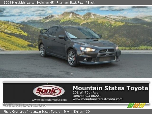 2008 Mitsubishi Lancer Evolution MR in Phantom Black Pearl