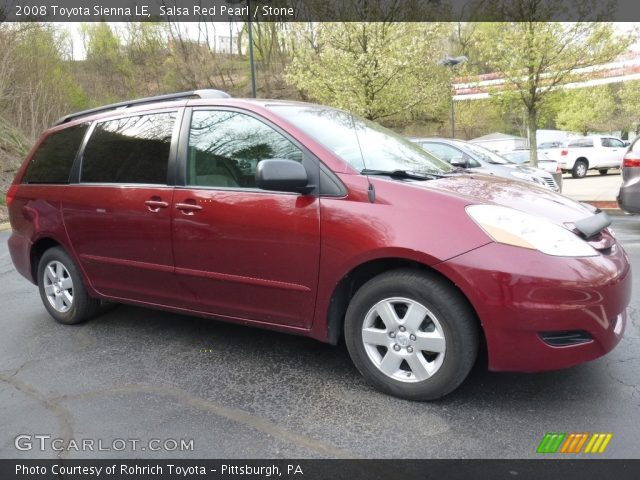 2008 Toyota Sienna LE in Salsa Red Pearl