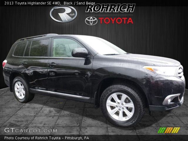 2013 Toyota Highlander SE 4WD in Black