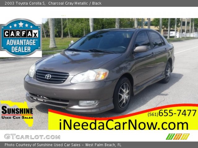 2003 Toyota Corolla S in Charcoal Gray Metallic