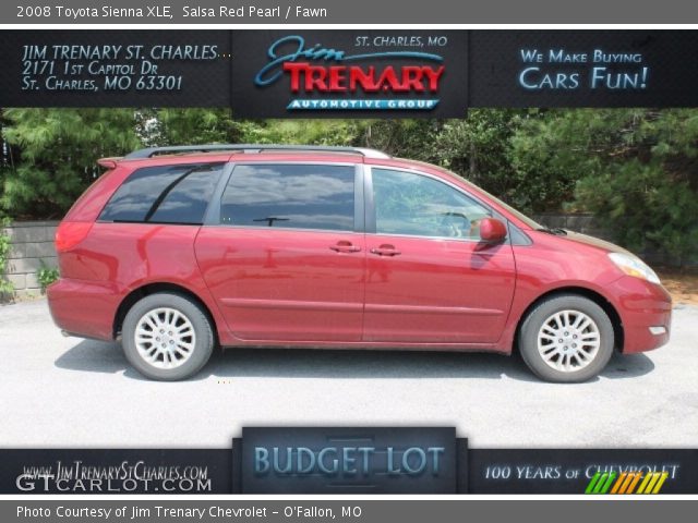 2008 Toyota Sienna XLE in Salsa Red Pearl