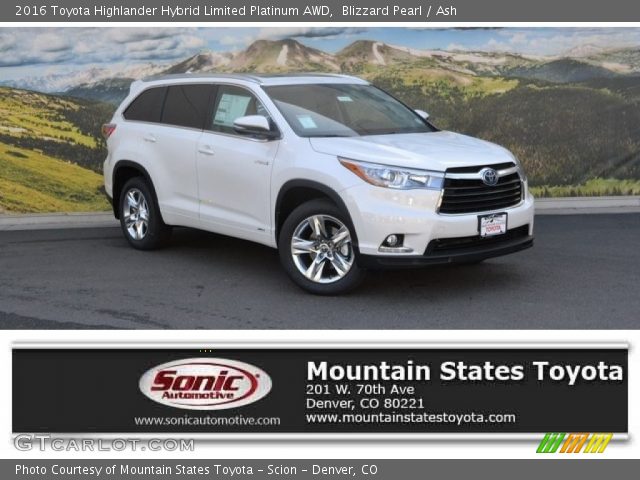 2016 Toyota Highlander Hybrid Limited Platinum AWD in Blizzard Pearl