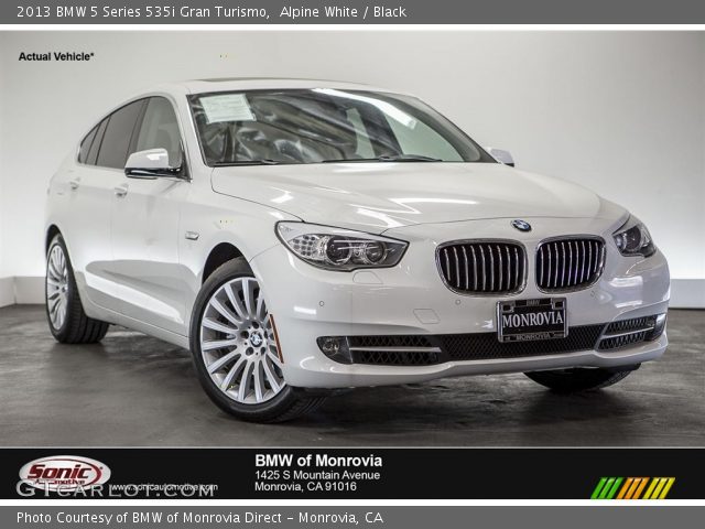 2013 BMW 5 Series 535i Gran Turismo in Alpine White