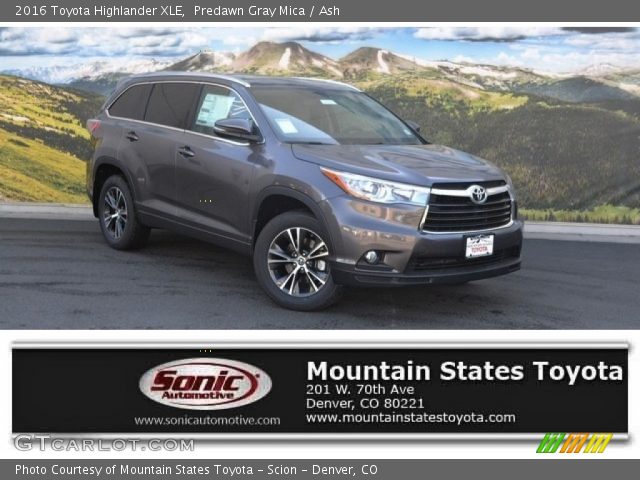 2016 Toyota Highlander XLE in Predawn Gray Mica