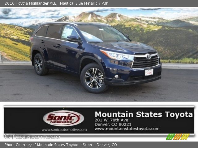 2016 Toyota Highlander XLE in Nautical Blue Metallic