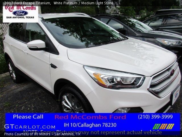 2017 Ford Escape Titanium in White Platinum