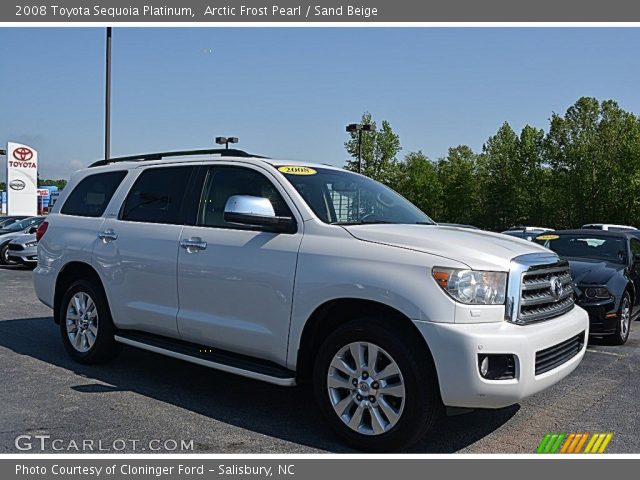 2008 Toyota Sequoia Platinum in Arctic Frost Pearl