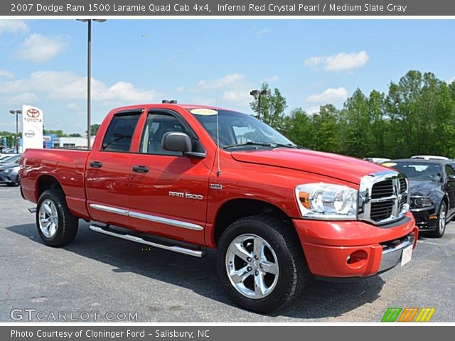 2007 Dodge Ram 1500 Laramie Quad Cab 4x4 in Inferno Red Crystal Pearl
