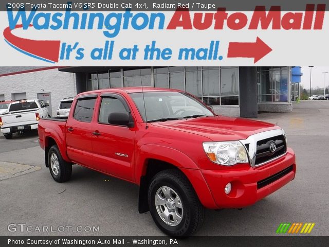 2008 Toyota Tacoma V6 SR5 Double Cab 4x4 in Radiant Red