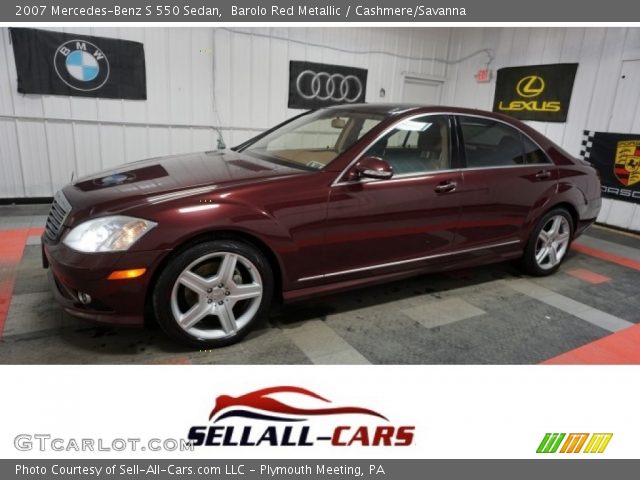 2007 Mercedes-Benz S 550 Sedan in Barolo Red Metallic