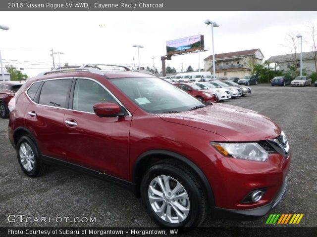 2016 Nissan Rogue SV AWD in Cayenne Red