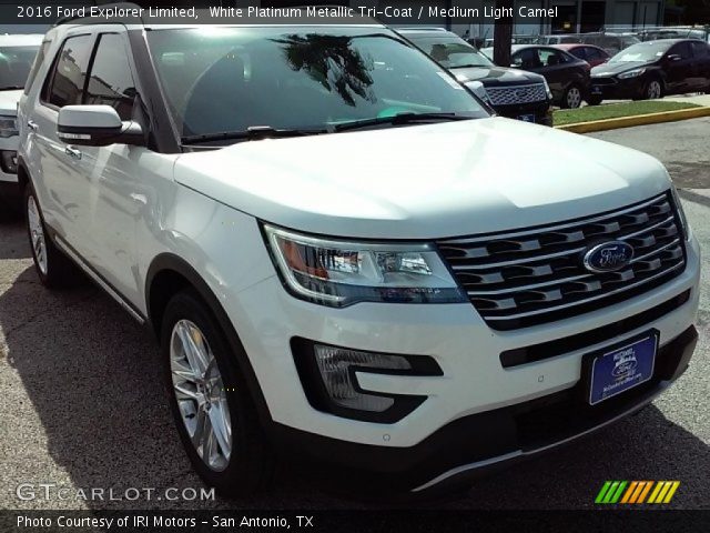 2016 Ford Explorer Limited in White Platinum Metallic Tri-Coat