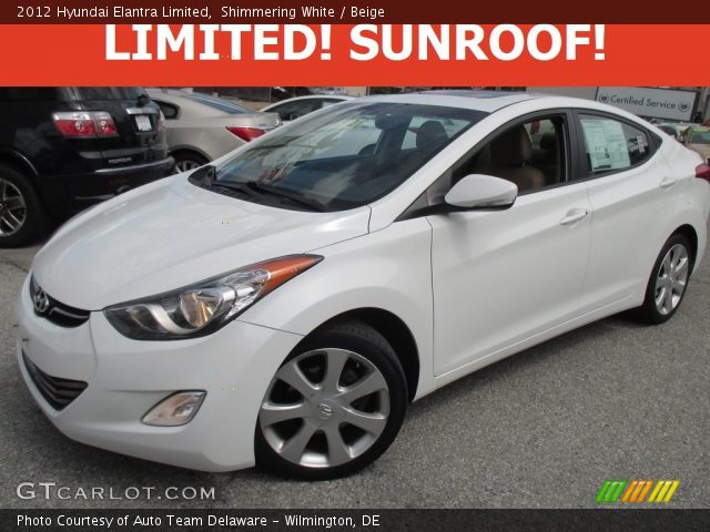 2012 Hyundai Elantra Limited in Shimmering White