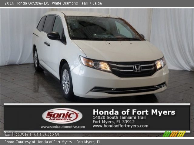 2016 Honda Odyssey LX in White Diamond Pearl