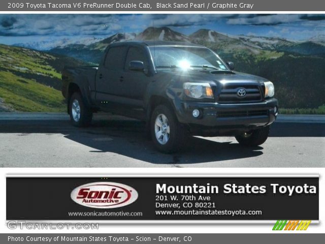 2009 Toyota Tacoma V6 PreRunner Double Cab in Black Sand Pearl
