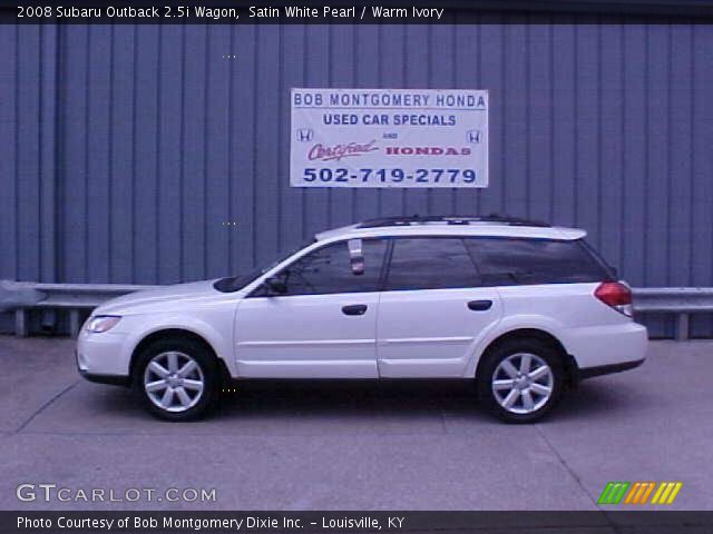 2008 Subaru Outback 2.5i Wagon in Satin White Pearl