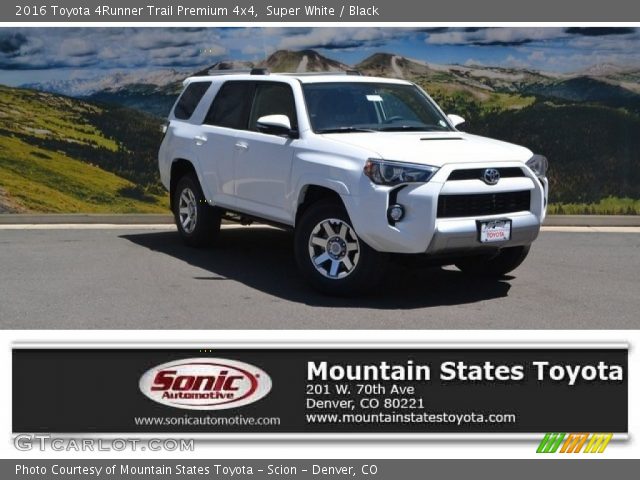 2016 Toyota 4Runner Trail Premium 4x4 in Super White