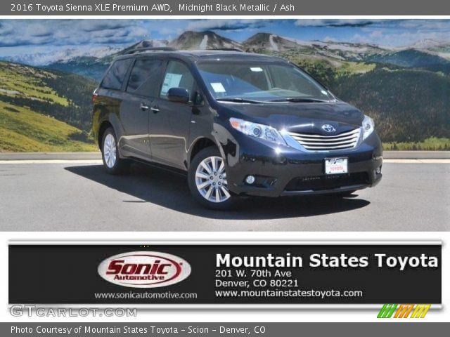 2016 Toyota Sienna XLE Premium AWD in Midnight Black Metallic