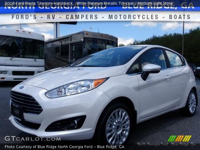 2016 Ford Fiesta Titanium Hatchback in White Platinum Metallic Tri-coat