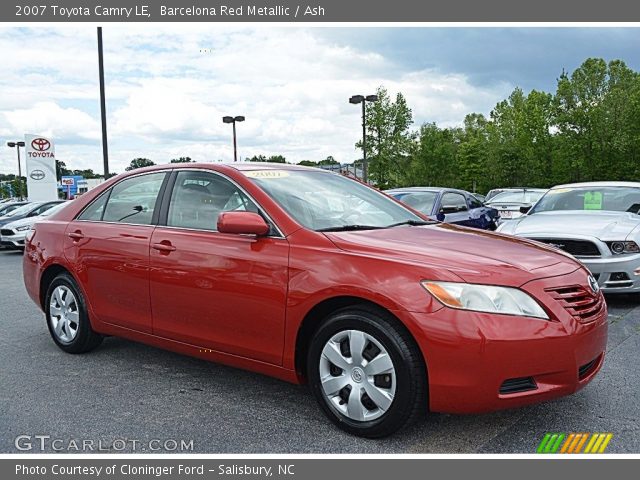 2007 Toyota Camry LE in Barcelona Red Metallic