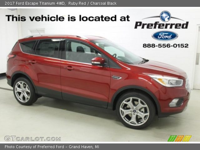 2017 Ford Escape Titanium 4WD in Ruby Red