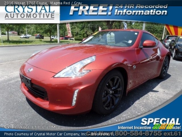2016 Nissan 370Z Coupe in Magma Red