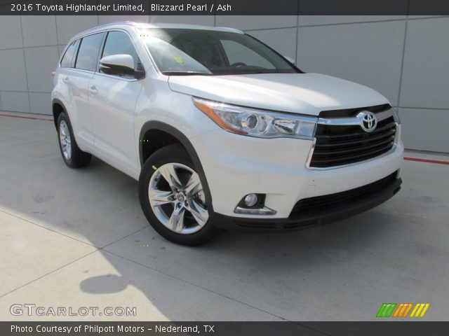 2016 Toyota Highlander Limited in Blizzard Pearl