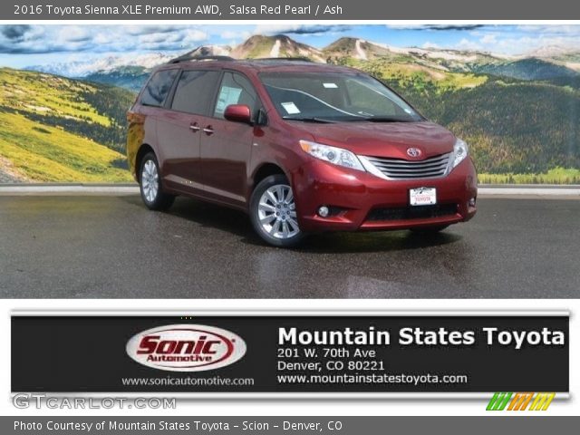 2016 Toyota Sienna XLE Premium AWD in Salsa Red Pearl