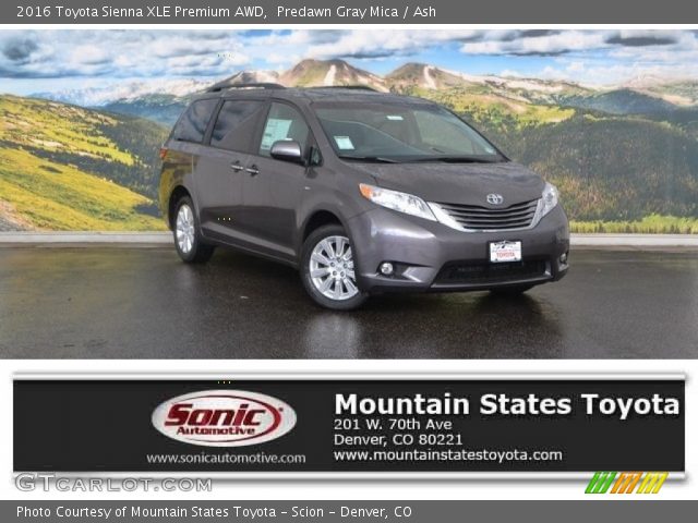 2016 Toyota Sienna XLE Premium AWD in Predawn Gray Mica