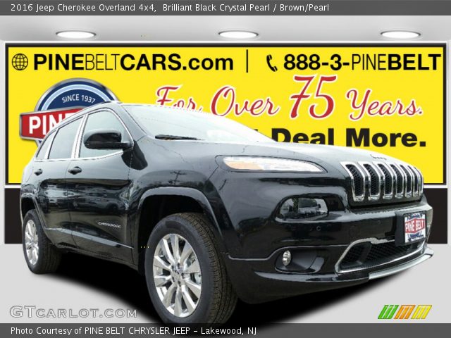 2016 Jeep Cherokee Overland 4x4 in Brilliant Black Crystal Pearl