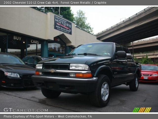 2002 Chevrolet S10 LS Crew Cab 4x4 in Forest Green Metallic