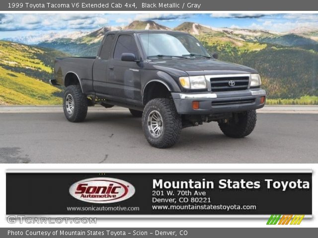1999 Toyota Tacoma V6 Extended Cab 4x4 in Black Metallic