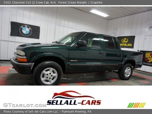 2002 Chevrolet S10 LS Crew Cab 4x4 in Forest Green Metallic