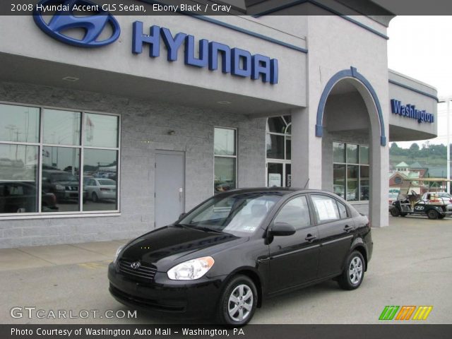 2008 Hyundai Accent GLS Sedan in Ebony Black